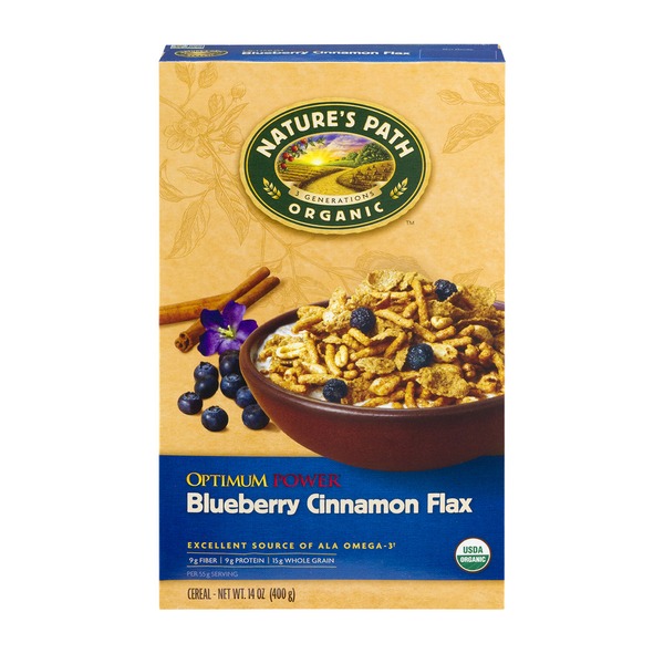 Nature S Path Optimum Power Blueberry Cinnamon Flax Cereal Nature S Path Optimum Power Blueberry Cinnamon Flax Cereal