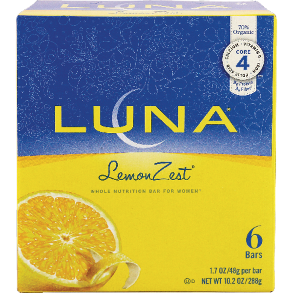 Luna Bar Lemonzest Bars 6 Pack Case
