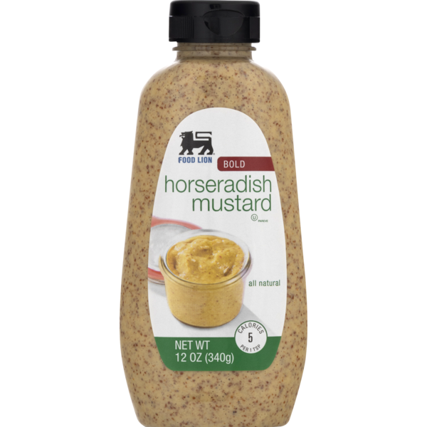 Food Lion Mustard, Bold, Horseradish, Bottle (12 oz) Instacart