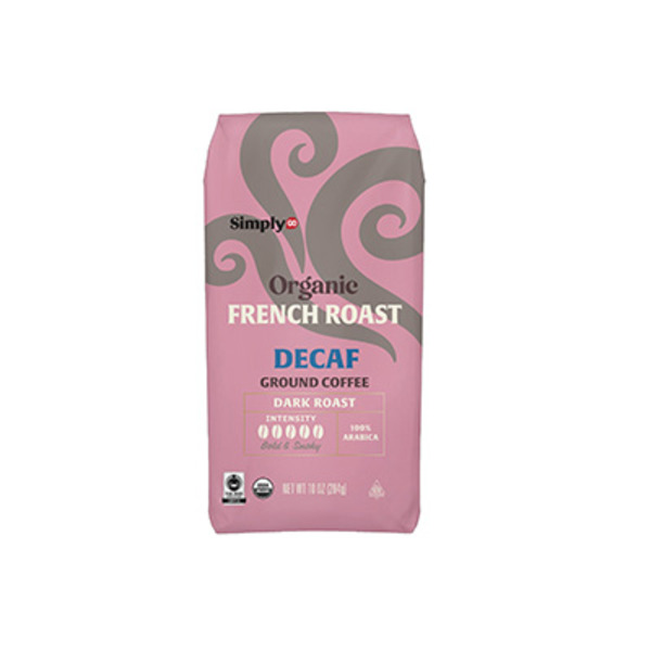 SimplyGO Organic French Roast Decaf Ground Coffee