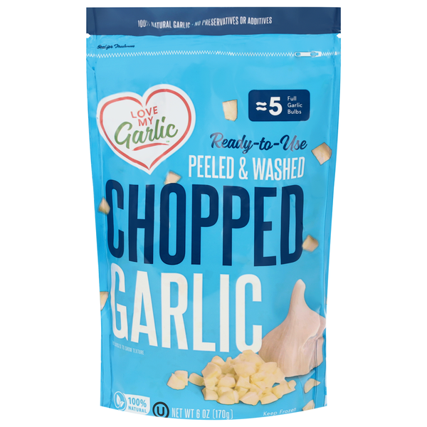 Love My Garlic Chopped Peeled & Washed Garlic Same-Day Delivery or