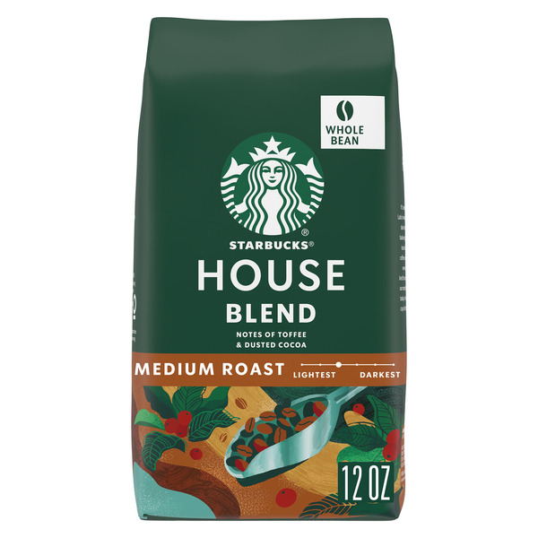 Starbucks House Blend Medium Roast Whole Bean Coffee Same-Day