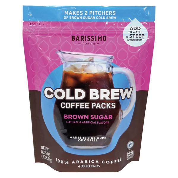 Barissimo 4pk Cold Brew Pitcher Packs - Brown Sugar