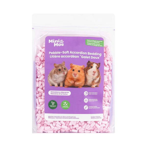Mini & Moe Pebble-Soft Accordion Small Animal Bedding - Strawberry Macaron
