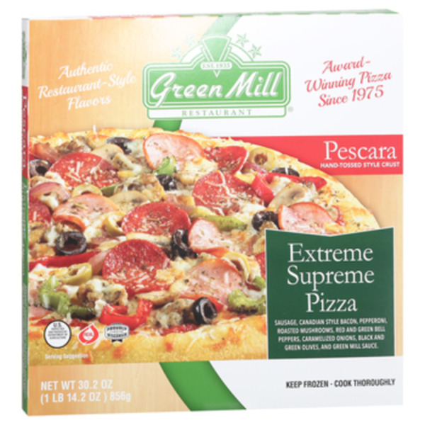 Green Mill Pizza, Extreme Supreme, Pescara Hand-Tossed Style Crust