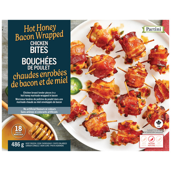 Partini Partini Hot Honey Bacon Wrapped Chicken Bites, 486 g Same-Day Delivery ...