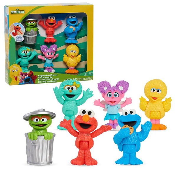Sesame Street Neighborhood Friends Poseable Figurines Kids Toys for Ages 2 Up Gifts & Presents