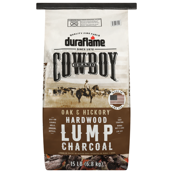 Cowboy Brand Oak & Hickory Hardwood Lump Charcoal Same-Day