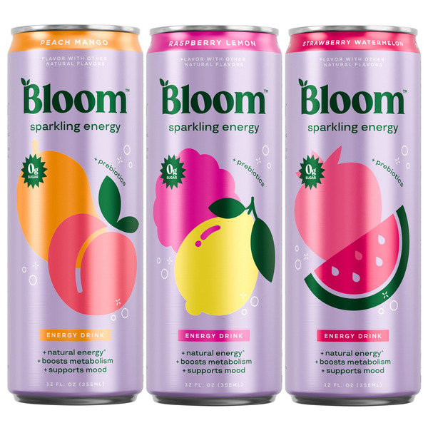 Bloom Sparkling Energy Drink, Variety Pack, 12 fl oz, 18 ct Same-Day ...