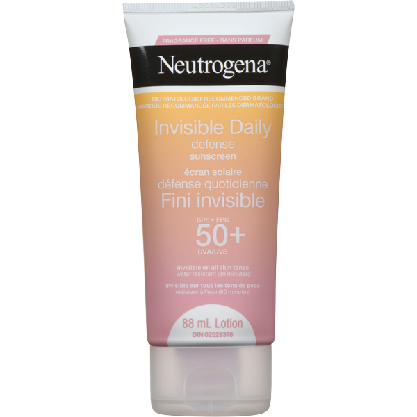 Neutrogena SPF 50+ Invisible Daily Defense Fragrance Free Sunscreen ...