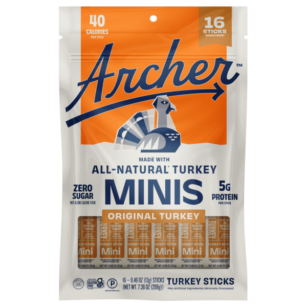 Country Archer Mini Turkey Jerky Sticks, Rosemary