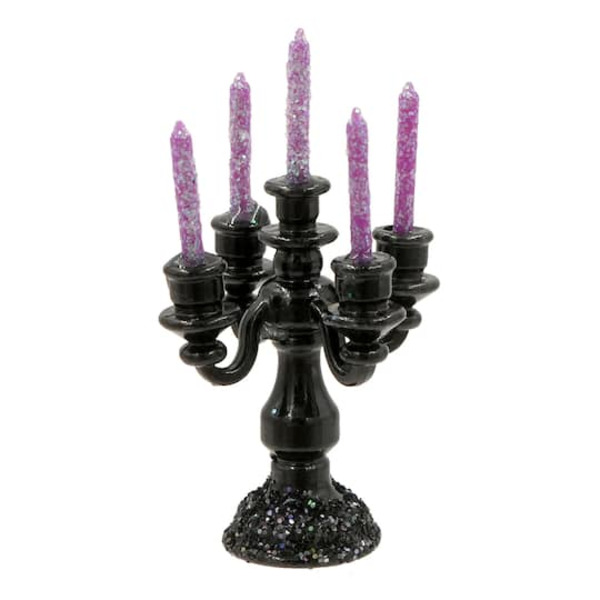 Ashland Mini Candelabra - Black & Purple