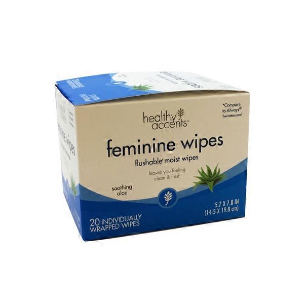 Healthy Accents Individually Wrapped Feminine Wipes (20 ct) Instacart