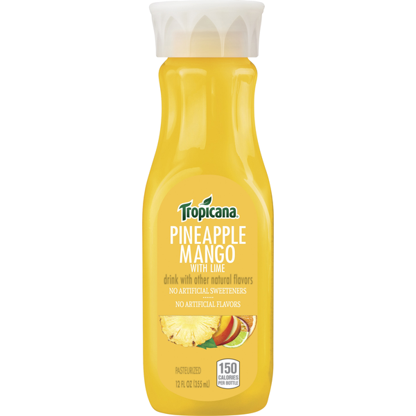 Tropicana Drink, Pineapple Mango with Lime (12 oz) Instacart