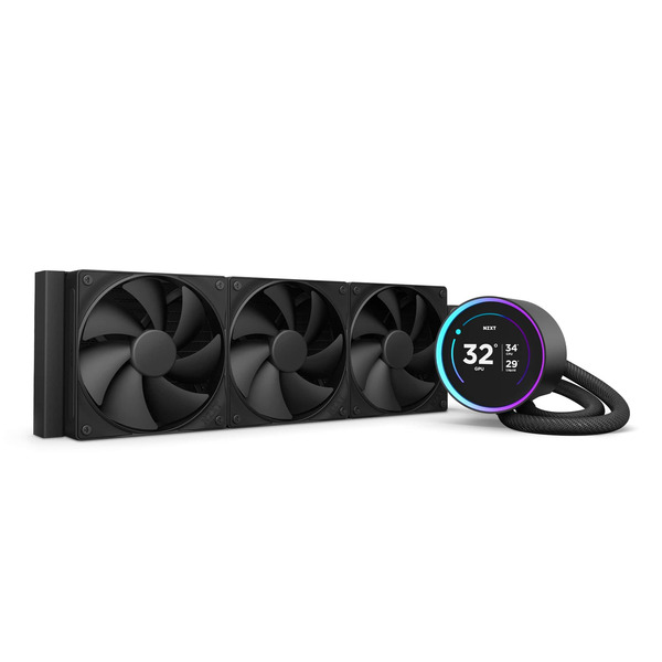 NZXT Kraken Elite 360mm Radiator Liquid IPS Display Cooler - Black