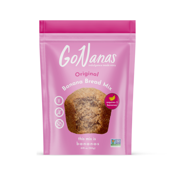 GoNanas Original Banana Bread Mix, Gluten Free, Nut Free, Vegan