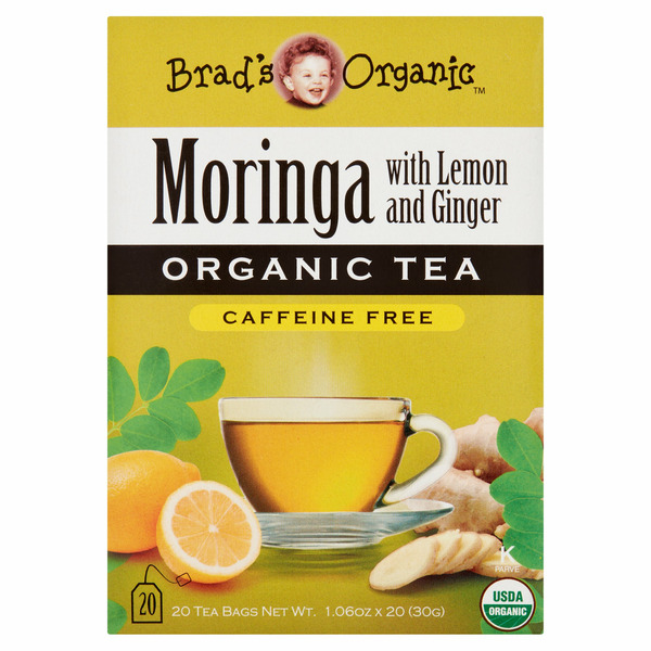 Brad's Organic Moringa With Lemon And Ginger Organic Tea Bags Same