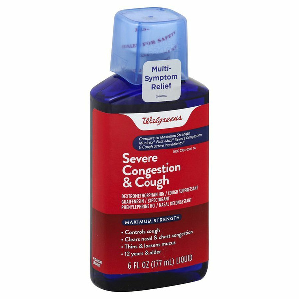 Walgreens Walgreens Mucus Relief Severe Congestion & Cough Liquid Same