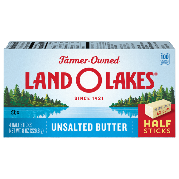 Land O Lakes Unsalted Butter in Half Sticks, Made with Sweet Cream