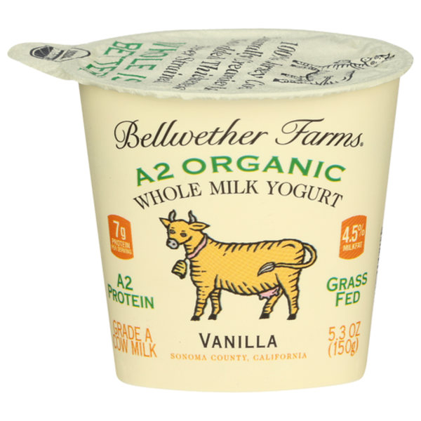 Bellwether Farms Organic A2 Vanilla Whole Milk Yogurt