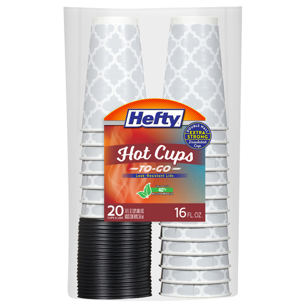 Hefty Hot Cups, Extra Strong, 16 Fluid Ounce Same-Day Delivery |  Brookshire's