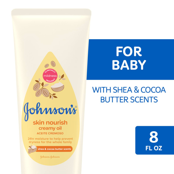 Skin Nourish Johnson's Baby Creamy Oil Aloe Vitamin E Oil