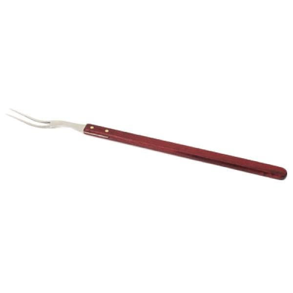 Kitchen Fork, 2-tine, 21" long, wood handle, stainless steel