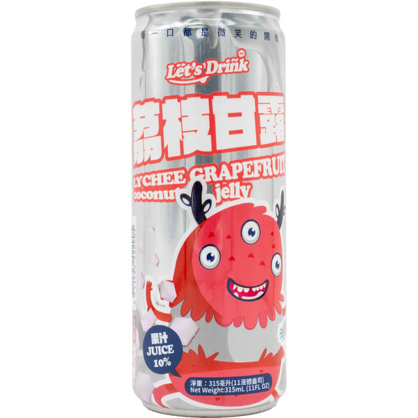 Let's Drink Lychee Grapefruit Coconut Jelly