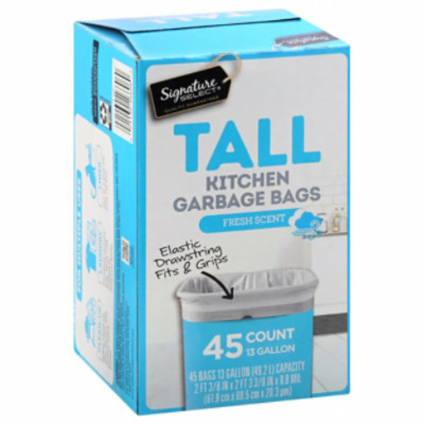 Safeway Signature SELECT Garbage Bags, Fresh Scent, Tall, Kitchen Same
