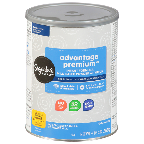 Signature Care Infant Formula, Milk-Based Powder with Iron, Birth-12 Months