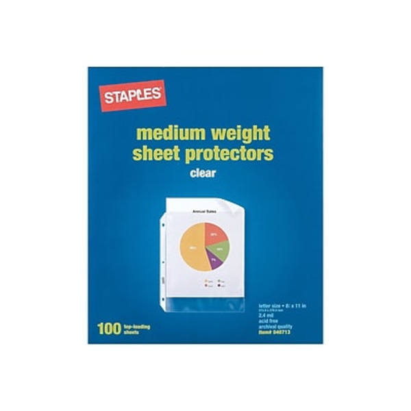 Avery Clear Letter Economy Gauge Top-Load Poly Three-Hole Sheet Protectors
