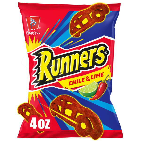 Barcel Runners 4 oz Snack Size Bag, Chili Pepper & Lime Flavored Spicy Corn Snacks