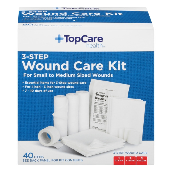 wound dressing supplies TopCare Care Kit, 3-Step Same-Day Delivery or Pickup Wood Options:Cherry madden providing the utmost protection Denim - Giving a Material