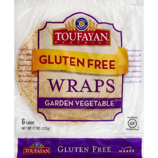 Toufayan Wraps, Gluten Free, Garden Vegetable (6 each) Instacart