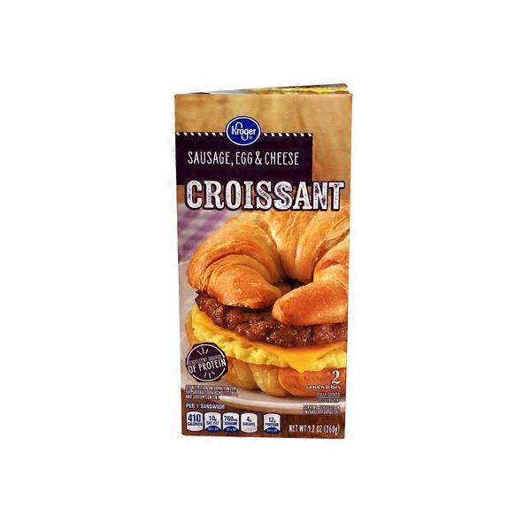 Kroger Sausage, Egg & Cheese Croissant Excellent Source of Protein from