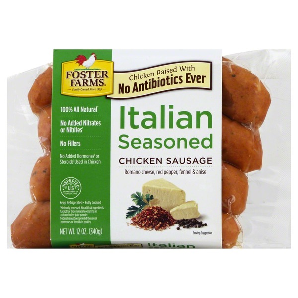 Foster Farms Chicken Sausage, Italian Seasoned (12 oz) Instacart