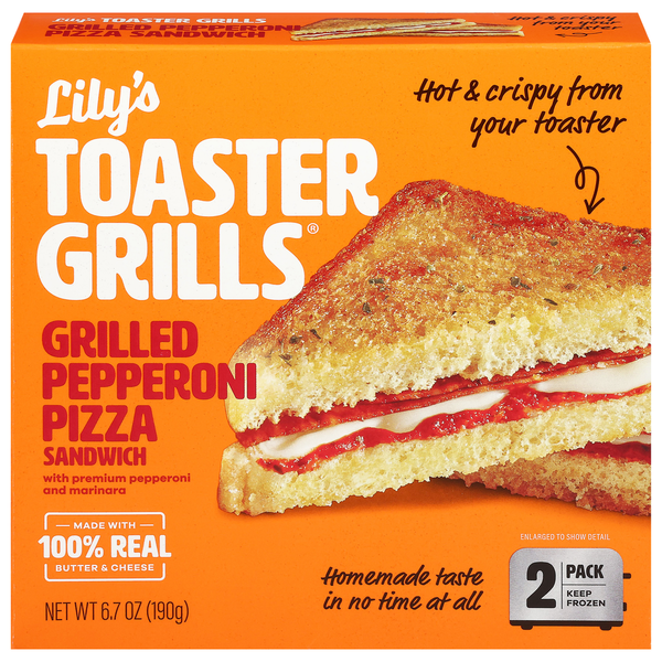 Lily's Toaster Grills Grilled Pepperoni & Cheese Sandwich Same-Day