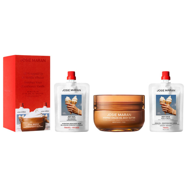 Josie Maran All Wrapped Up in Vanilla Vibezzz 3-Step Hydration Ritual Body Gift Set