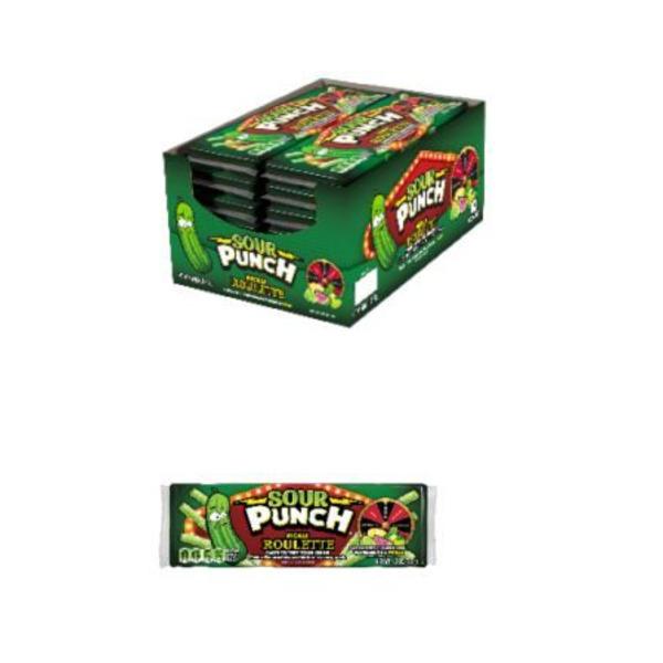 Sour Punch Pickle Roulette Straws - 12ct