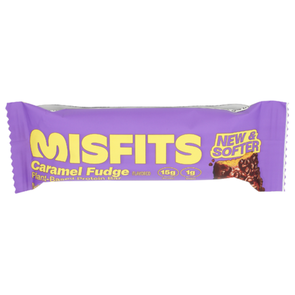Misfits Caramel Fudge Plant Based Protein Bar