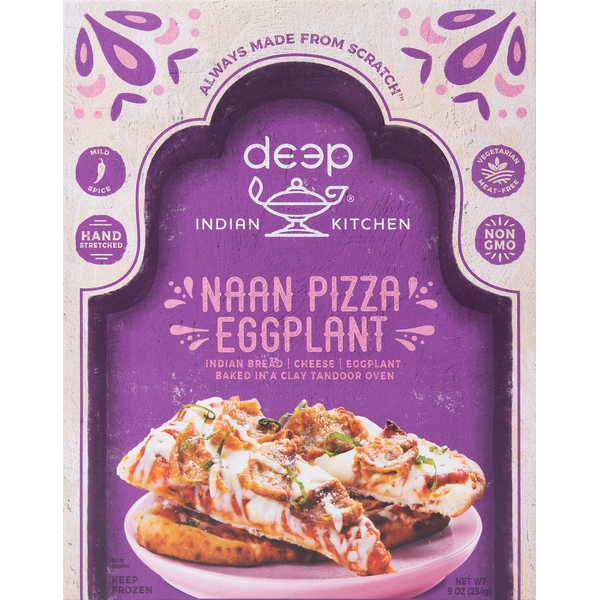 Deep Indian Kitchen Naan Pizza, Eggplant, Mild Spice