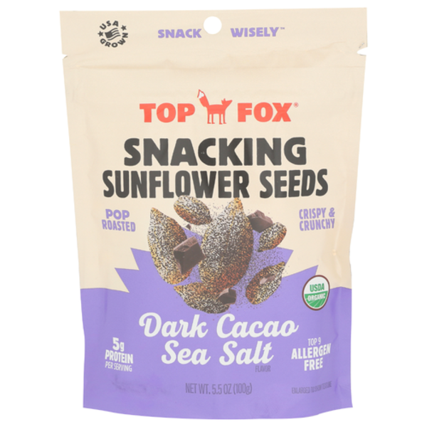 Top Fox Organic Dark Cacao & Sea Salt Sunflower Seeds
