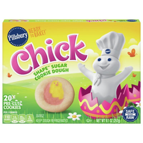 Pillsbury Ready To Bake Chick Shape Sugar Cookie Dough