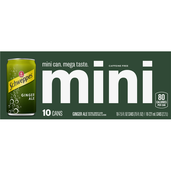 Schweppes Ginger Ale, Caffeine Free, Mini Can Same-Day Delivery or