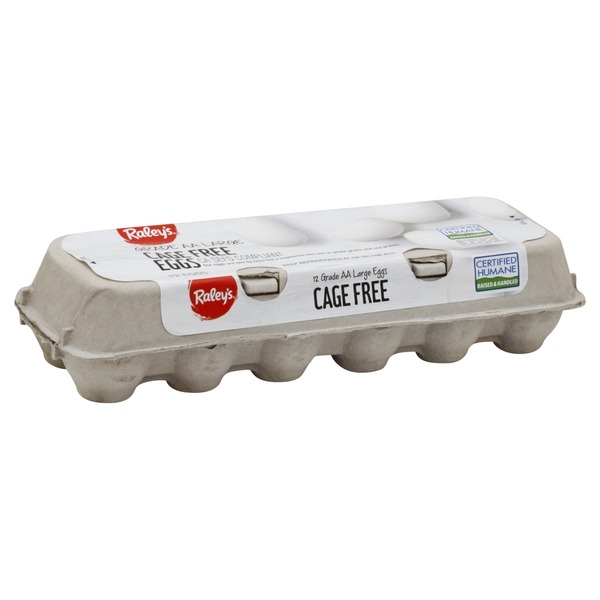 Raley's 12 Eggs Grade Aa Large Cage Free