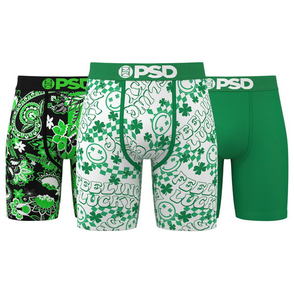PSD Underwear Men's Lucky Boxer Briefs, Medium - Multicolor