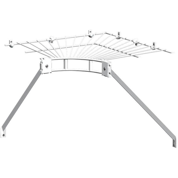 Closetmaid Ventilated Wire Corner Shelf For 12 In. Shelf And Rod Shelving