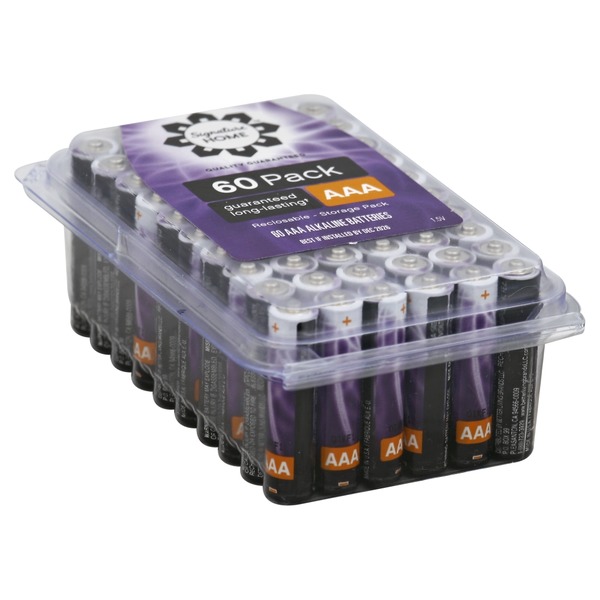 Signature Batteries, Alkaline, AAA, 60 Pack (60 each) from Safeway