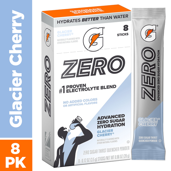 Gatorade G Zero Electrolyte Sticks, Glacier Cherry Same-Day