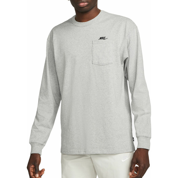 Nike Men's Sportswear Premium Essentials Long-Sleeve Pocket T-Shirt - Heather Gray